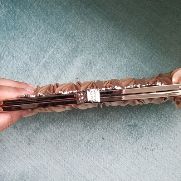 NWOT Gold Clutch with Silver Details - Picture 3 of 5